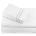 Hospital durable washable polyester microfiber brushed bed sheets wholesale